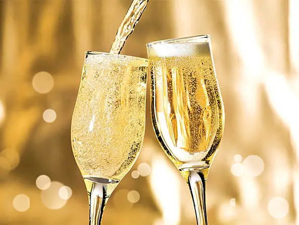 Champagne welcome reception