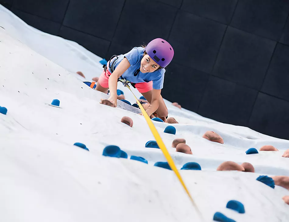 Rock climbing wall