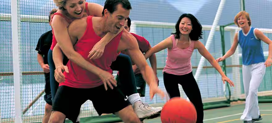 Basketball/volleyball court